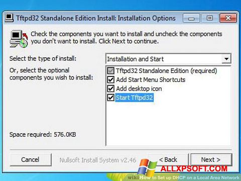 स्क्रीनशॉट Tftpd32 Windows XP