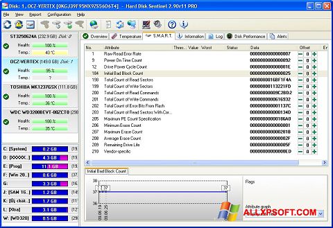 स्क्रीनशॉट Hard Disk Sentinel Windows XP