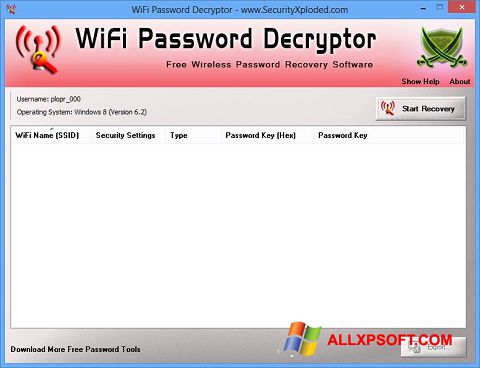 स्क्रीनशॉट WiFi Password Decryptor Windows XP
