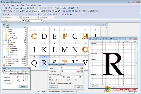 स्क्रीनशॉट Font Creator Windows XP