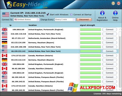 स्क्रीनशॉट Hide IP Easy Windows XP