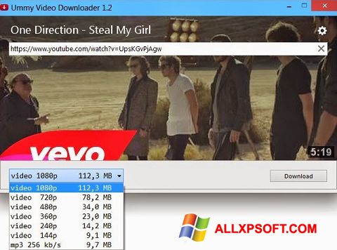 स्क्रीनशॉट Ummy Video Downloader Windows XP