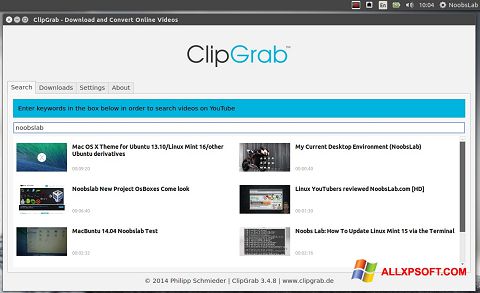 स्क्रीनशॉट ClipGrab Windows XP