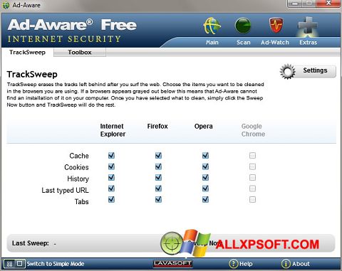 स्क्रीनशॉट Ad-Aware Windows XP