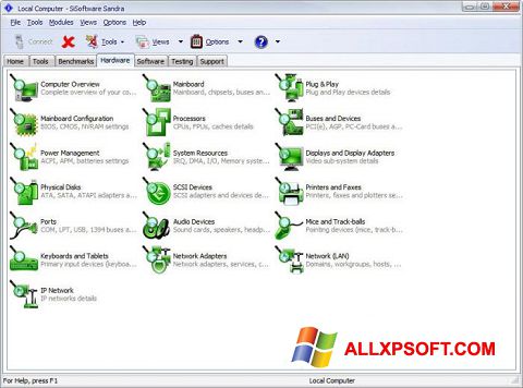 स्क्रीनशॉट SiSoftware Sandra Windows XP