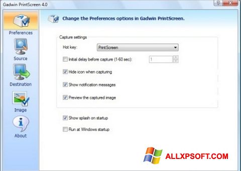 स्क्रीनशॉट Gadwin PrintScreen Windows XP