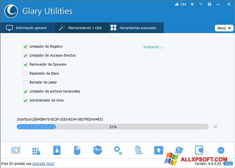 स्क्रीनशॉट Glary Utilities Windows XP