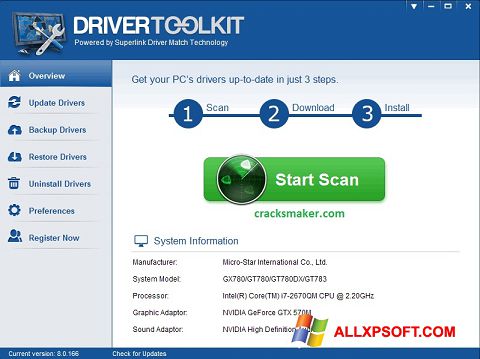 स्क्रीनशॉट Driver Toolkit Windows XP