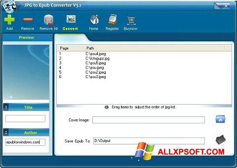 स्क्रीनशॉट Epub Reader Windows XP