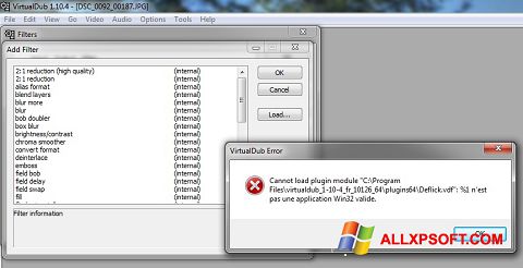 स्क्रीनशॉट VirtualDub Windows XP