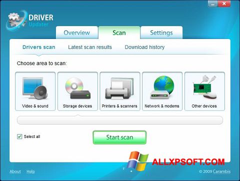 स्क्रीनशॉट Carambis Driver Updater Windows XP
