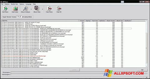 स्क्रीनशॉट MP3Gain Windows XP