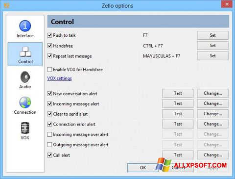 स्क्रीनशॉट Zello Windows XP