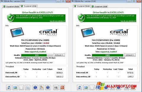 स्क्रीनशॉट SSDLife Windows XP