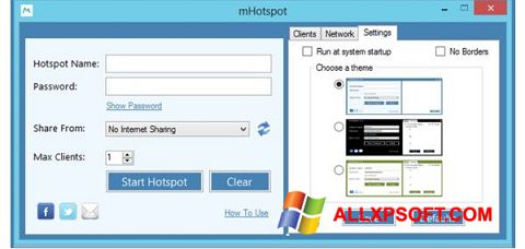 स्क्रीनशॉट mHotspot Windows XP