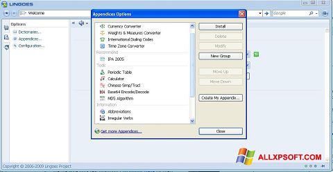 स्क्रीनशॉट Lingoes Windows XP