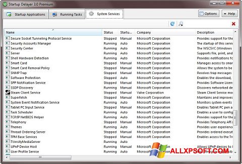 स्क्रीनशॉट Startup Delayer Windows XP
