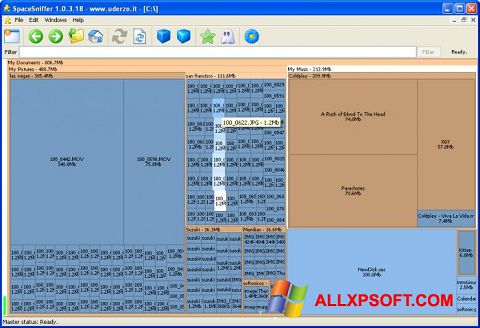 स्क्रीनशॉट SpaceSniffer Windows XP