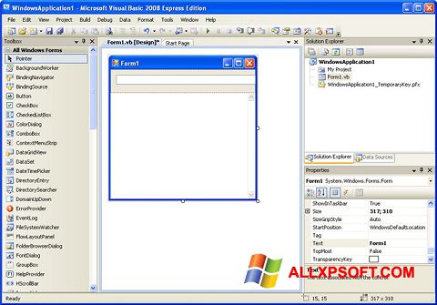 स्क्रीनशॉट Microsoft Visual Basic Windows XP