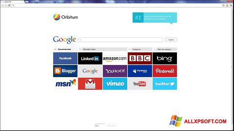 स्क्रीनशॉट Orbitum Windows XP