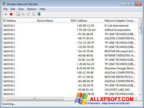 स्क्रीनशॉट Wireless Network Watcher Windows XP
