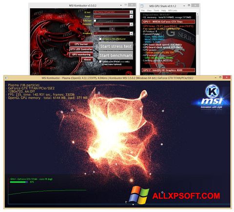 स्क्रीनशॉट MSI Kombustor Windows XP