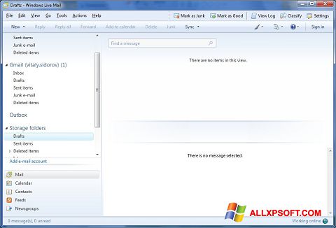 स्क्रीनशॉट Windows Live Mail Windows XP