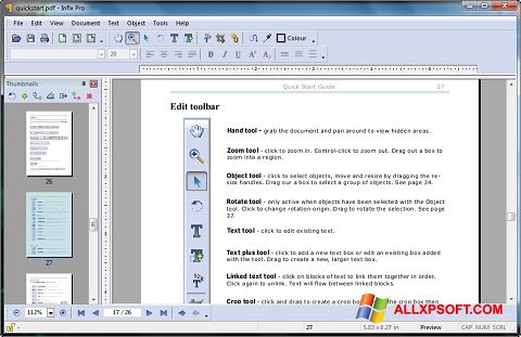 स्क्रीनशॉट Infix PDF Editor Windows XP
