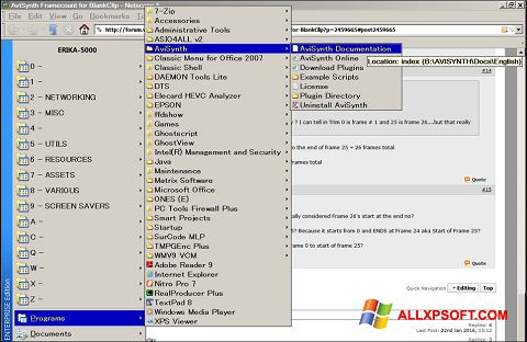 स्क्रीनशॉट AviSynth Windows XP