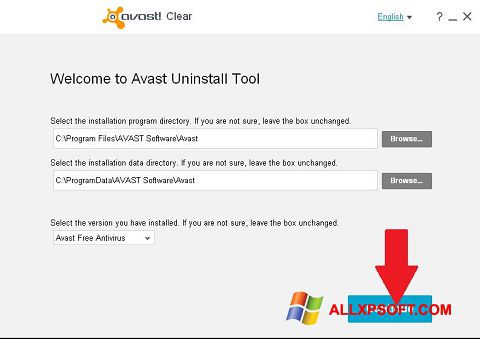 स्क्रीनशॉट Avast Uninstall Utility Windows XP
