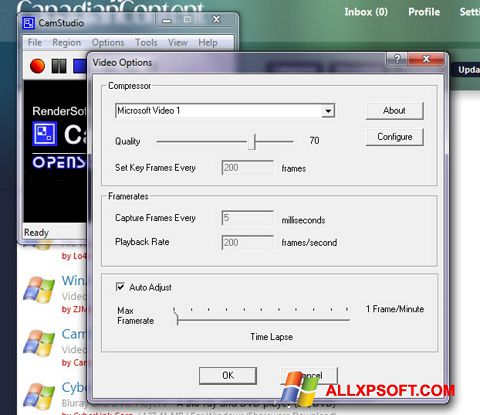 स्क्रीनशॉट CamStudio Windows XP