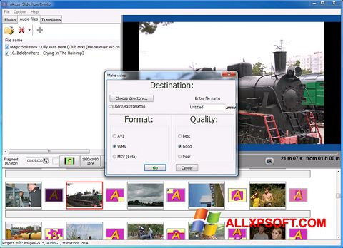 स्क्रीनशॉट Bolide Slideshow Creator Windows XP
