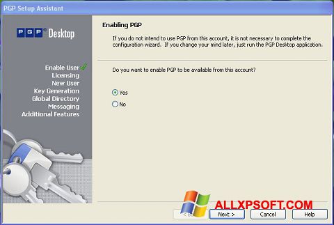 स्क्रीनशॉट PGP Desktop Windows XP