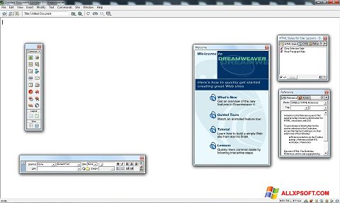 स्क्रीनशॉट Macromedia Dreamweaver Windows XP