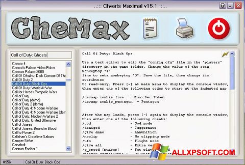 स्क्रीनशॉट CheMax Windows XP