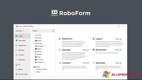 स्क्रीनशॉट RoboForm Windows XP