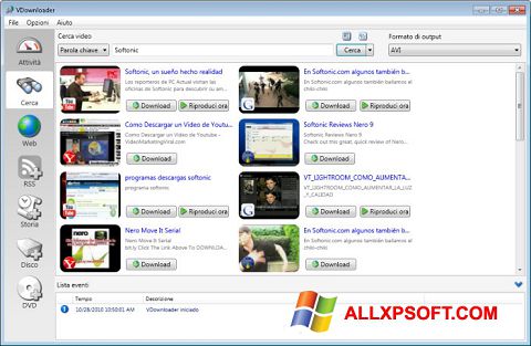 स्क्रीनशॉट VDownloader Windows XP
