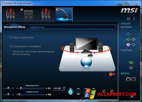 स्क्रीनशॉट Realtek Audio Driver Windows XP