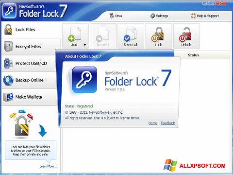 स्क्रीनशॉट Folder Lock Windows XP