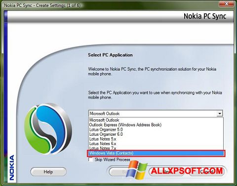स्क्रीनशॉट Nokia PC Suite Windows XP