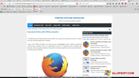 स्क्रीनशॉट Mozilla Firefox Offline Installer Windows XP
