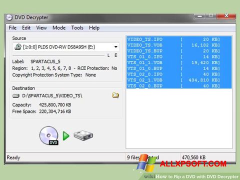 स्क्रीनशॉट DVD Decrypter Windows XP