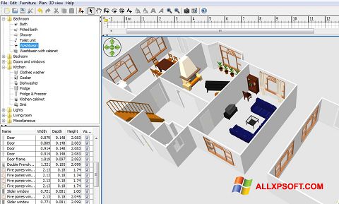 स्क्रीनशॉट FloorPlan 3D Windows XP