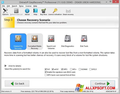 स्क्रीनशॉट EasyRecovery Professional Windows XP