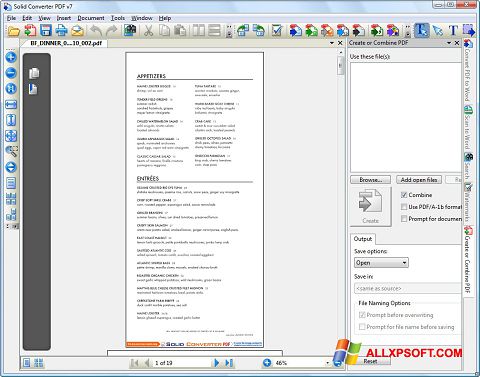 स्क्रीनशॉट Solid Converter PDF Windows XP