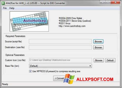 स्क्रीनशॉट AutoHotkey Windows XP
