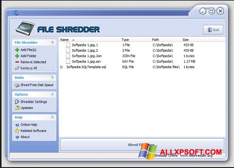 स्क्रीनशॉट File Shredder Windows XP