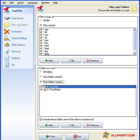 स्क्रीनशॉट DupKiller Windows XP