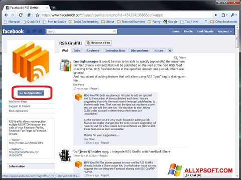 स्क्रीनशॉट Facebook Windows XP
