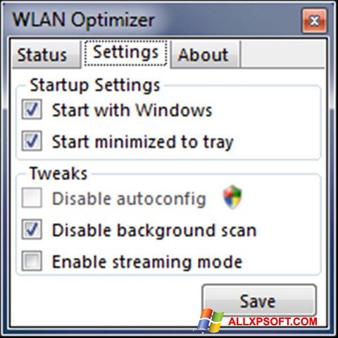 स्क्रीनशॉट WLAN Optimizer Windows XP